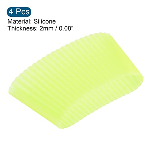 sourcingmap Manchon Tasse Silicone Jaune Lot 4 Antidérapant