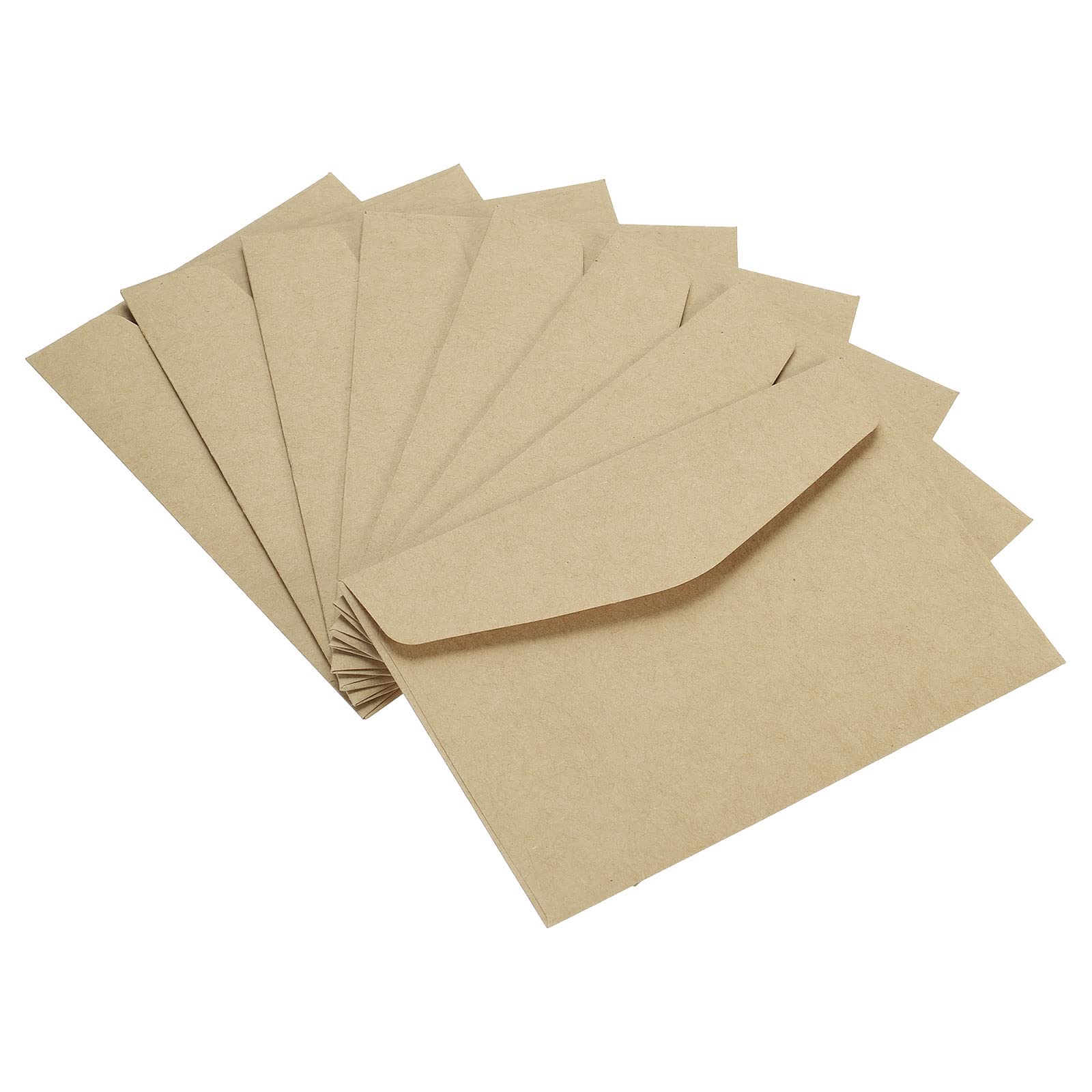 sourcing map Mini Enveloppes Marron 100 pcs 8,2x11,5cm papier