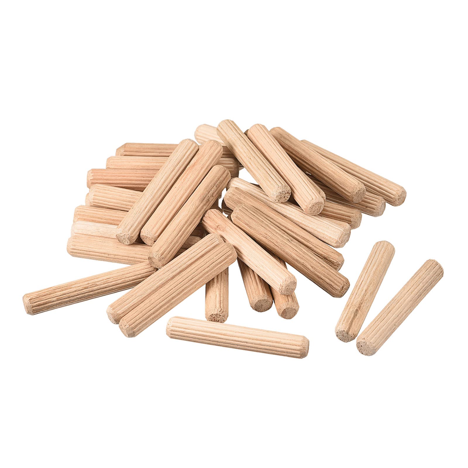 Sourcingmap Tourillons bois 8x50 mm brun clair lot 50 cannelés