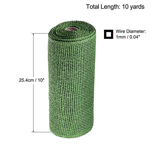 sourcing map Home & Garden maille 10 pouces x 10 yards olive 1 rouleau