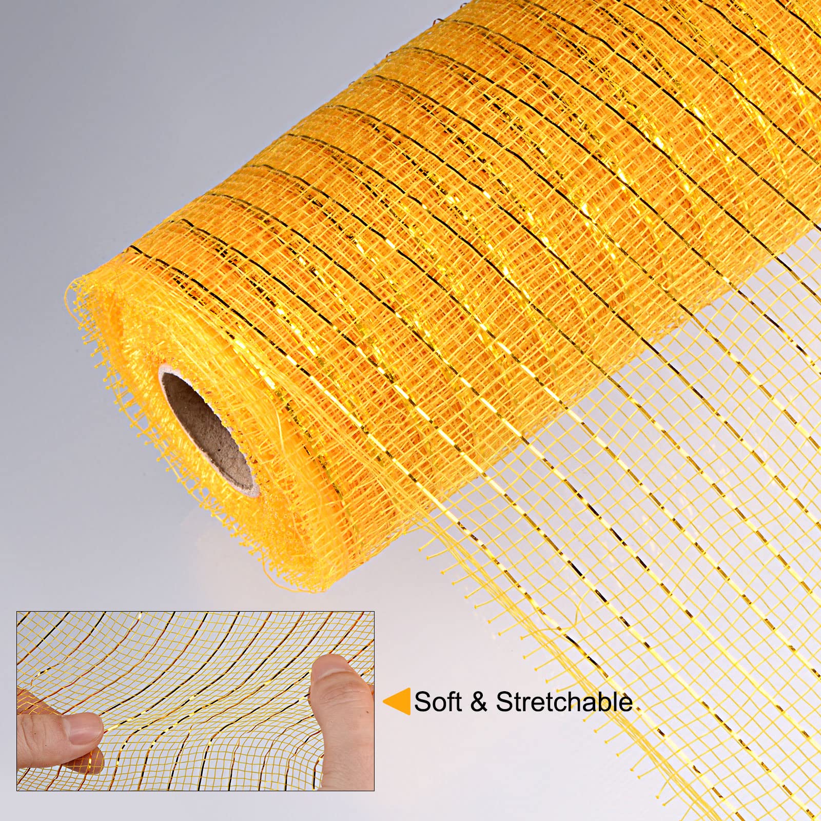 sourcingmap Home & Garden ruban maille jute or 1 rouleau imperméable