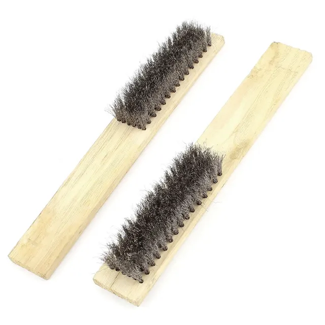 Sourcingmap Brosse Acier 20 cm Lot de 2 Bois