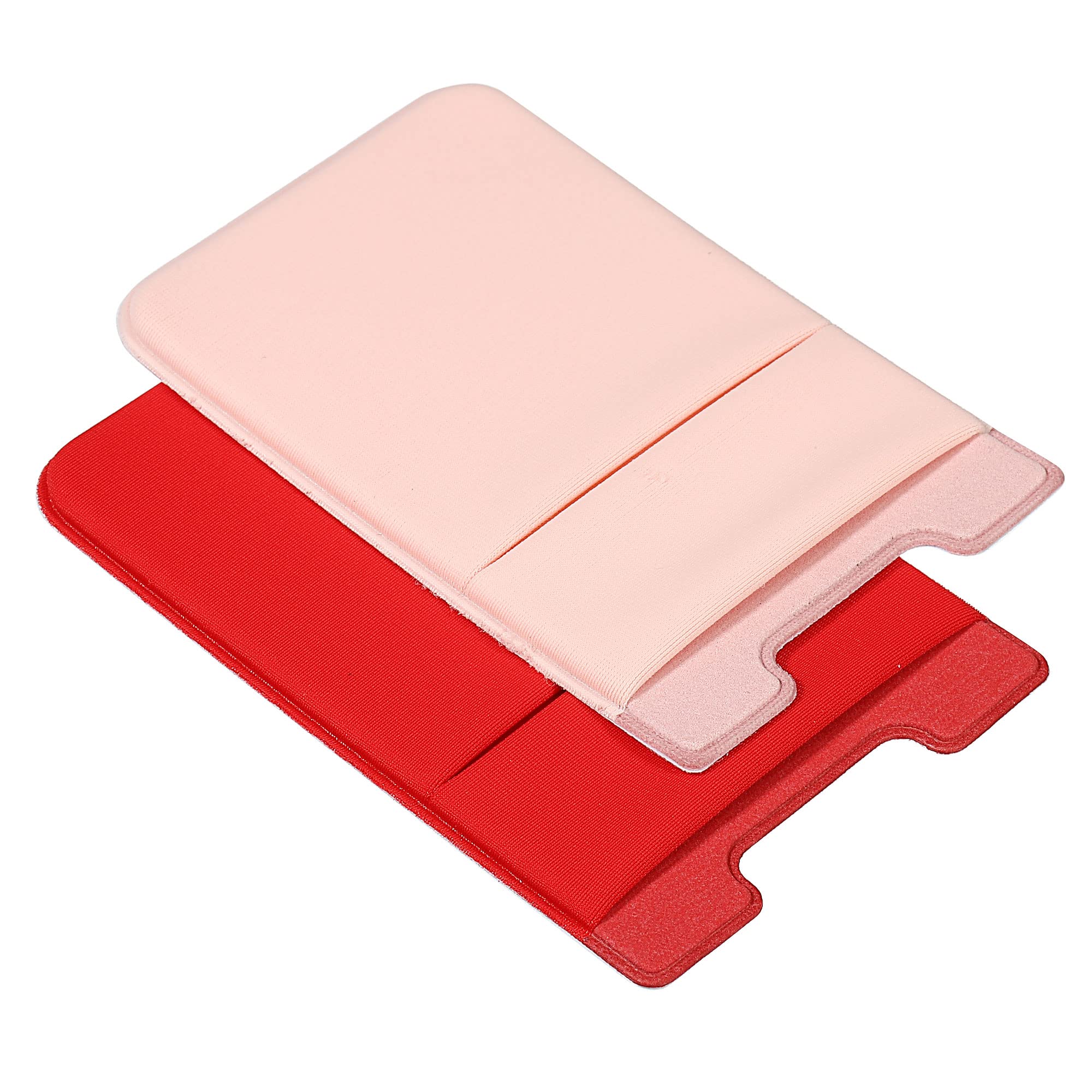 Sourcing Map porte-carte adhésif double couche rose rouge x2