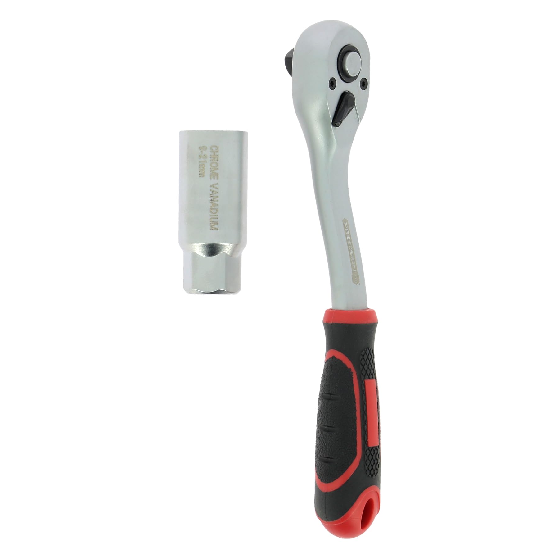 PRECISION STEEL Cliquet réversible 1/2" chrome vanadium