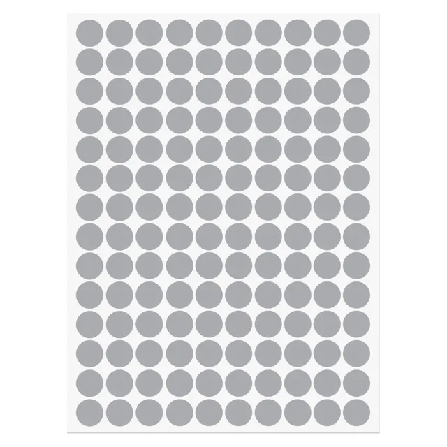 Sourcing Map Cache-vis PVC 12mm gris feuille 140 autocollants