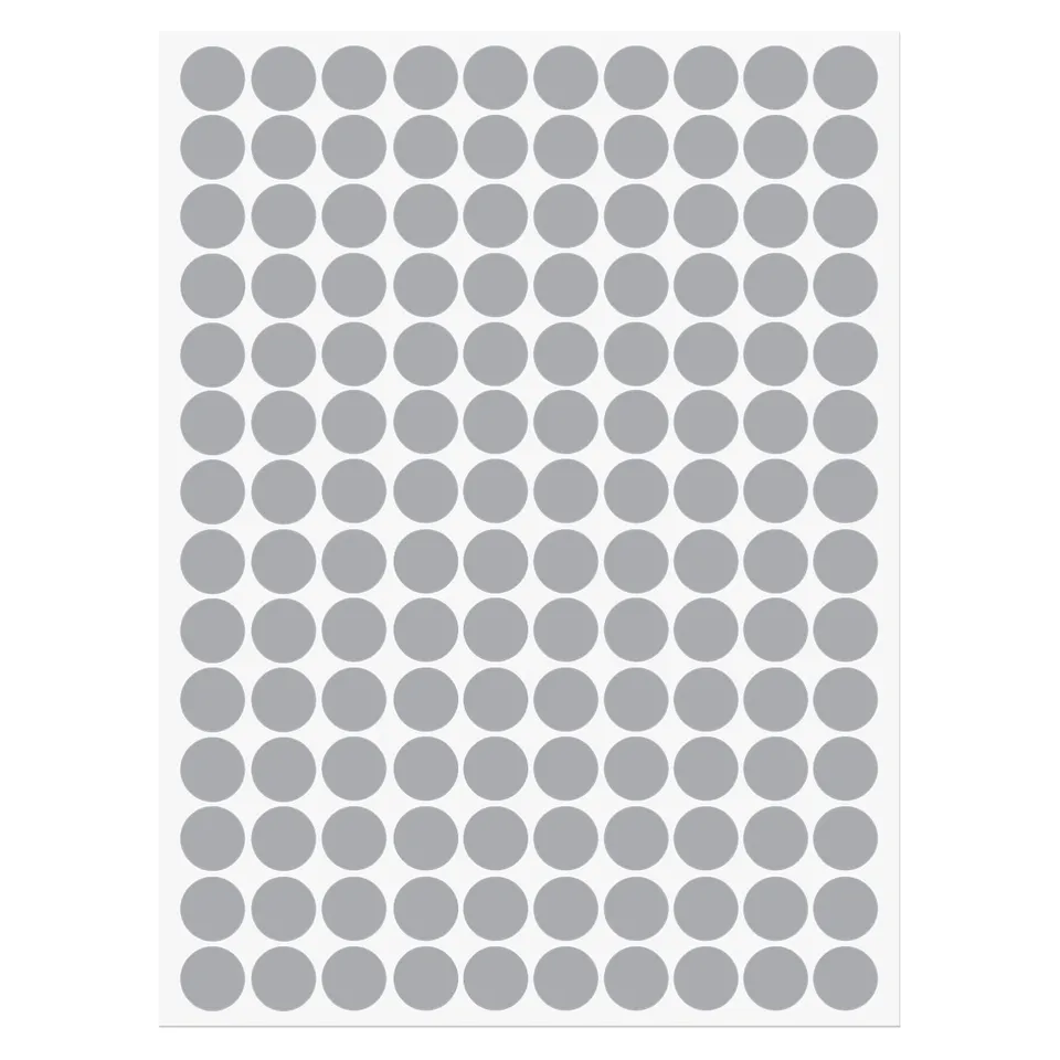 Sourcing Map Cache-vis PVC 12mm gris feuille 140 autocollants