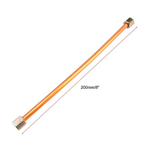 Sourcing Map tube compresseur air cuivre M10 200mm