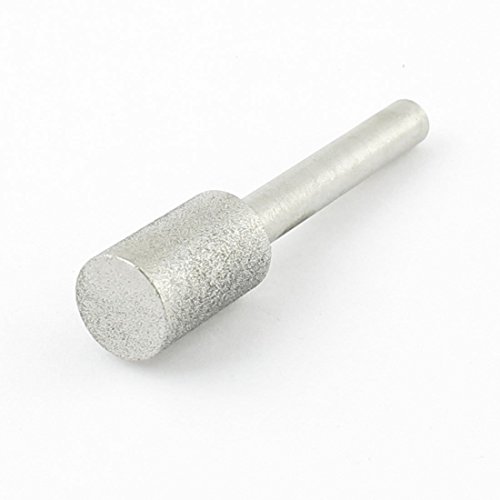 sourcing map pointe montée diamant cylindrique 6 mm tête 12