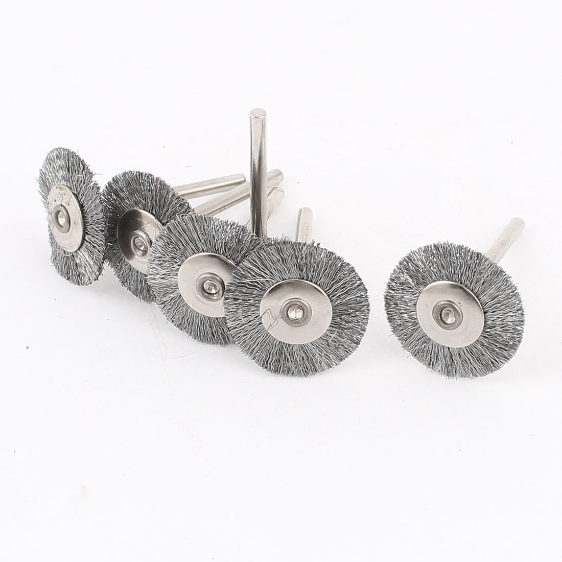 sourcingmap Industrial roue brosse polissage 25mm tige 3mm lot 6
