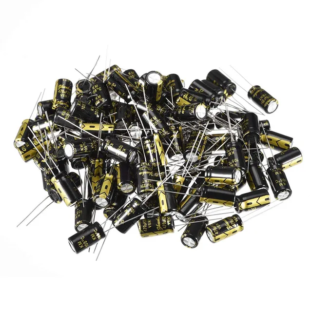 Sourcingmap Industrial 470uF 25V condensateur électrolytique 100 pcs