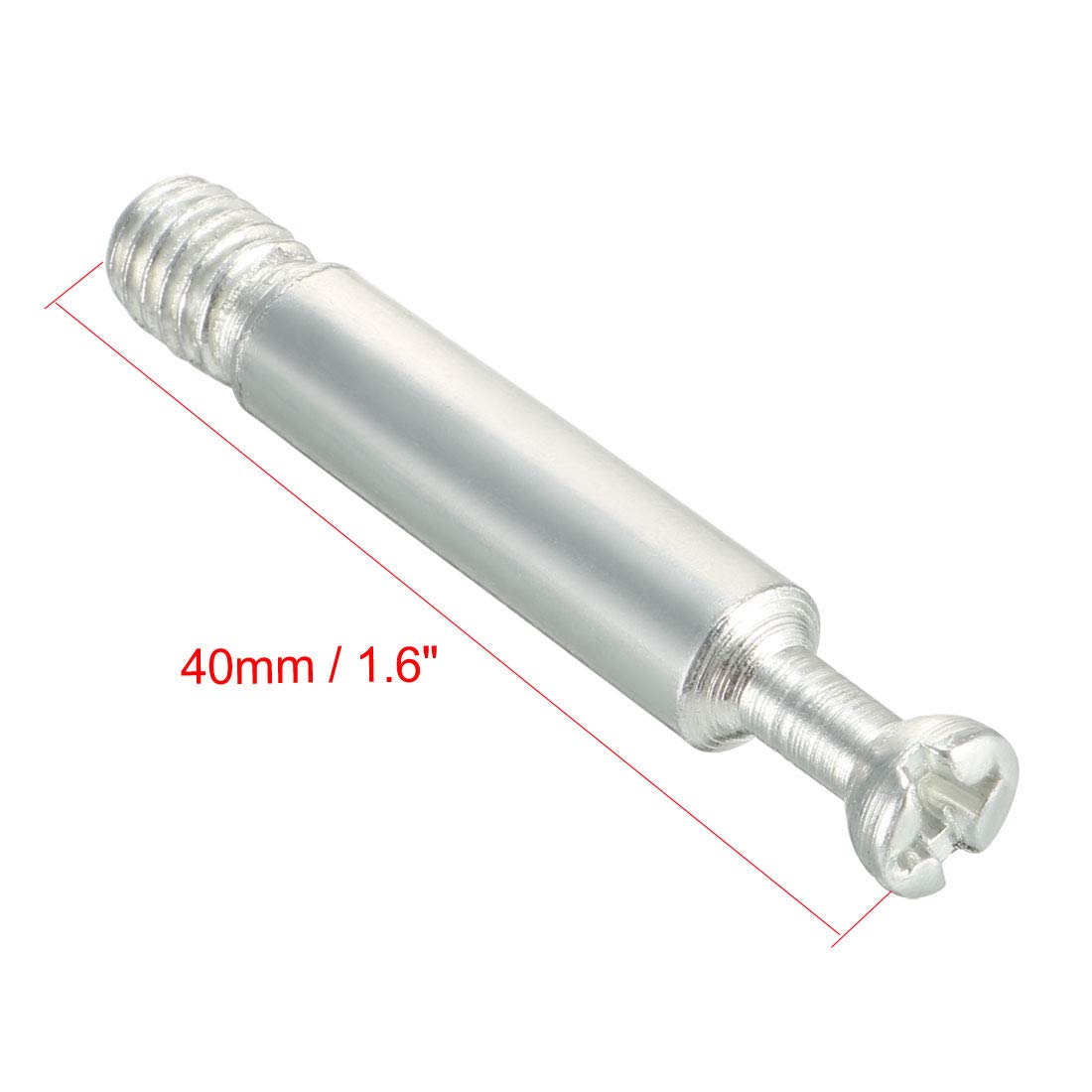 Sourcingmap Industrial boulon meuble M6 zingué lot 5 40mm
