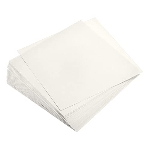 Sourcing Map Papier Origami Blanc Crème 15x15cm Lot 100