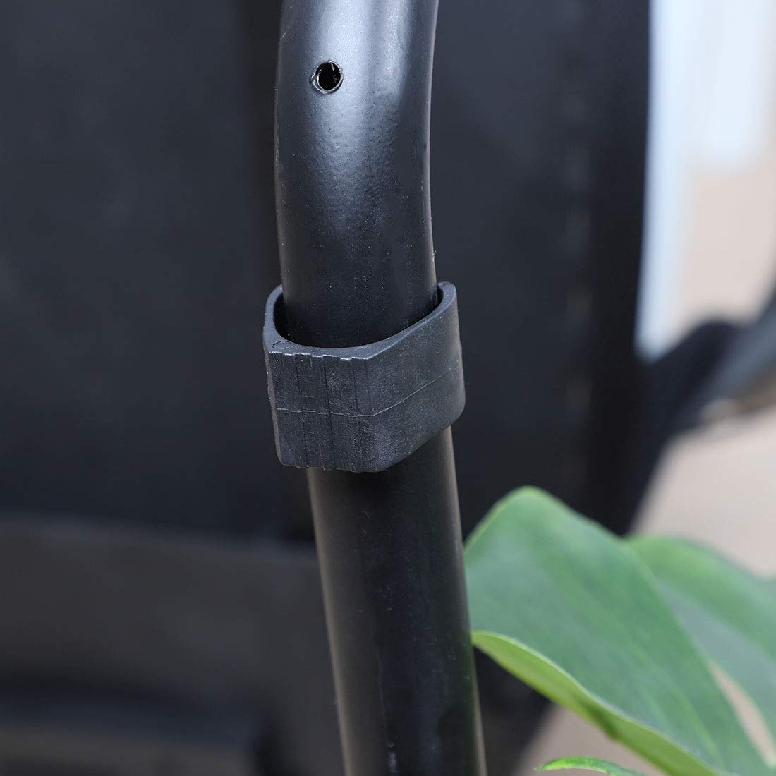 Sourcing Map patin chaise tube rond noir 20 mm 10 pcs