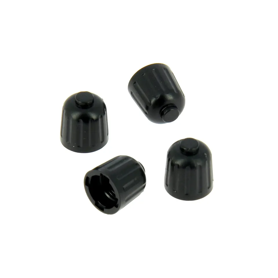 Precision Steel bouchon valve pneu auto noir 4 pcs