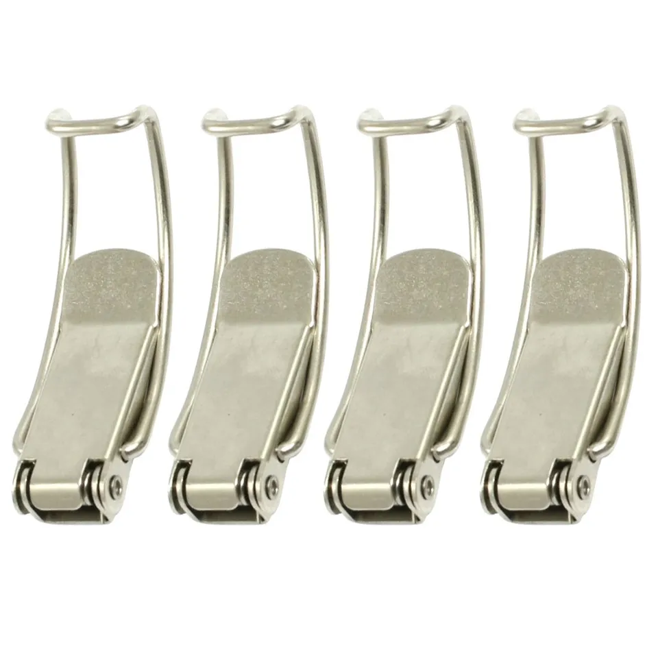 Sourcing Map Home & Garden Loquet Bascule Métal Argent 88mm 4 pcs
