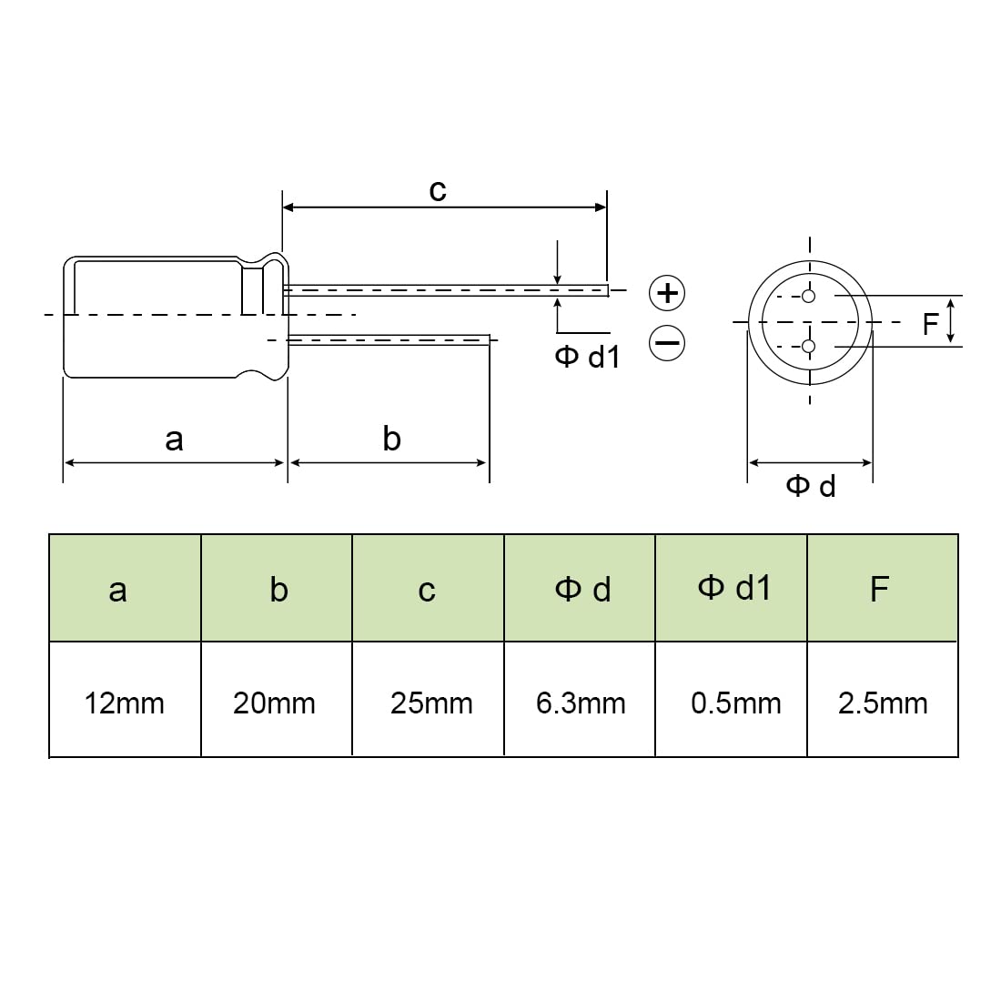 sourcing map condensateur électrolytique 1uF 400V 50 pièces 6.3x12mm