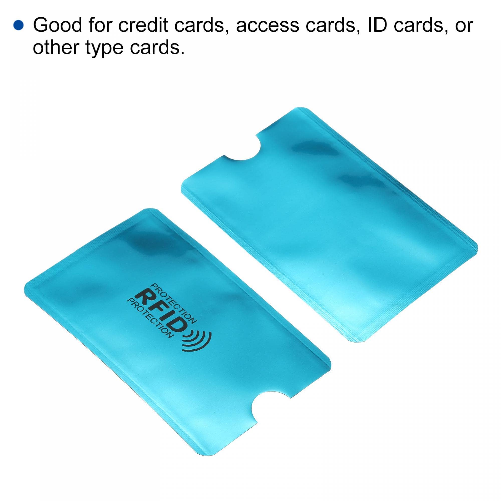 sourcing map Étui carte RFID bleu clair lot de 30