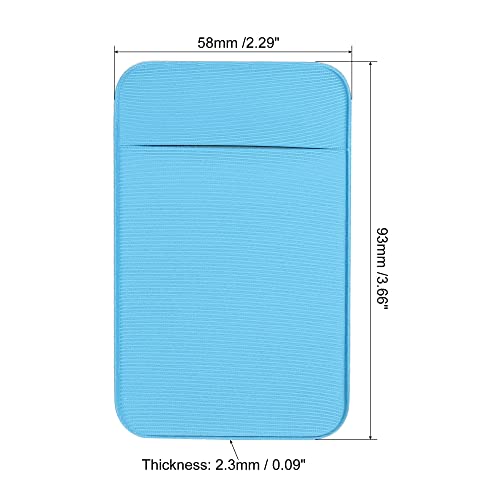 sourcing map porte-carte téléphone spandex bleu ciel lot de 3