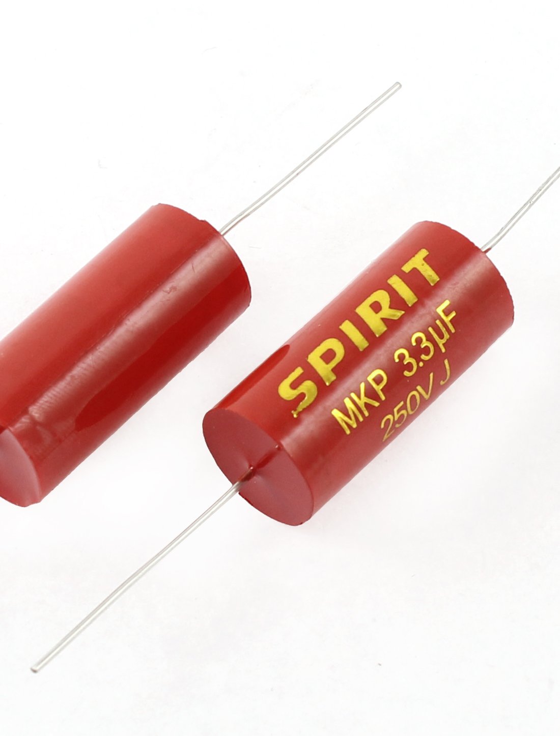Sourcingmap 3.3uF 250V condensateur audio tubulaire rouge 6 pièces