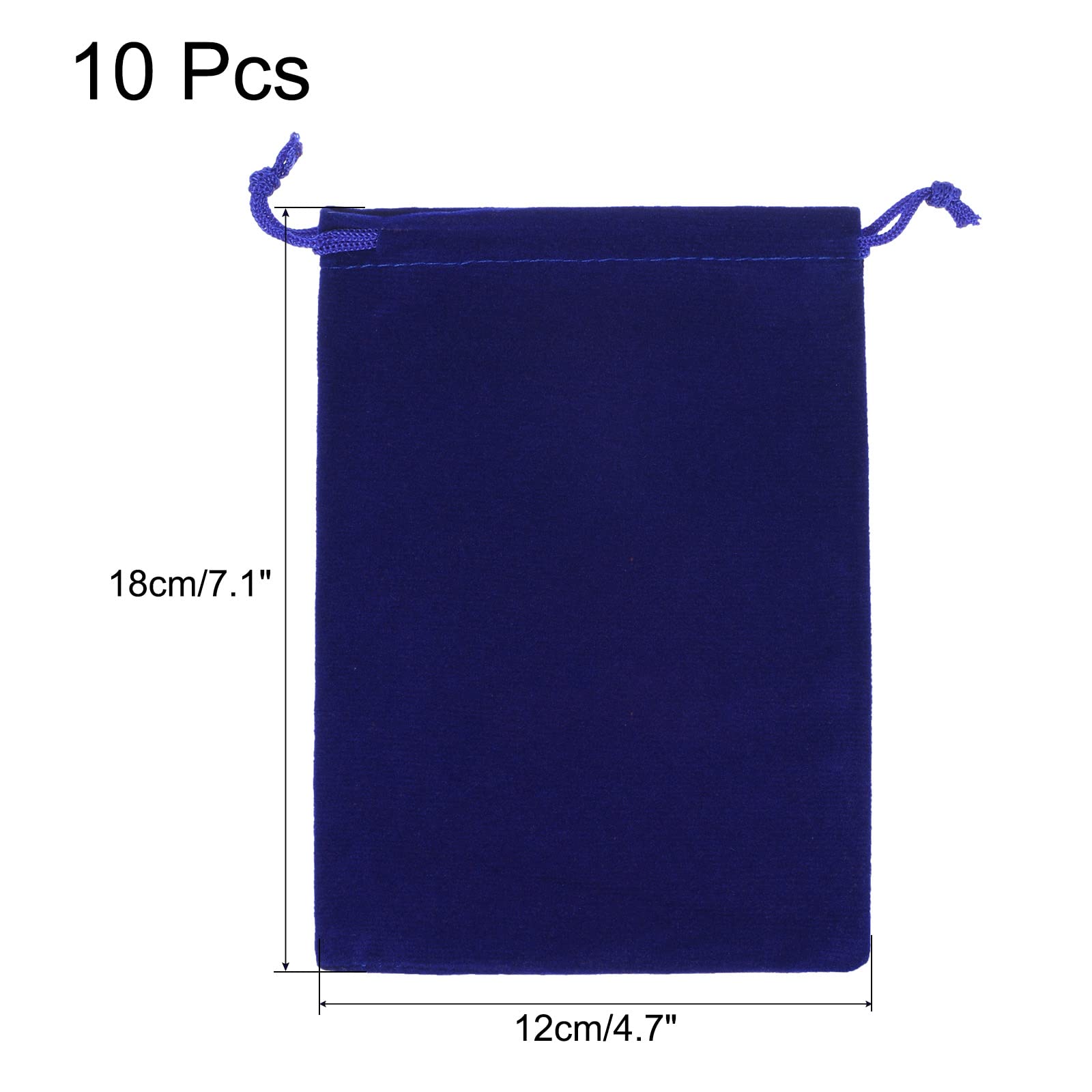 sourcing map pochettes microfibre bleu foncé 18x12 lot 10