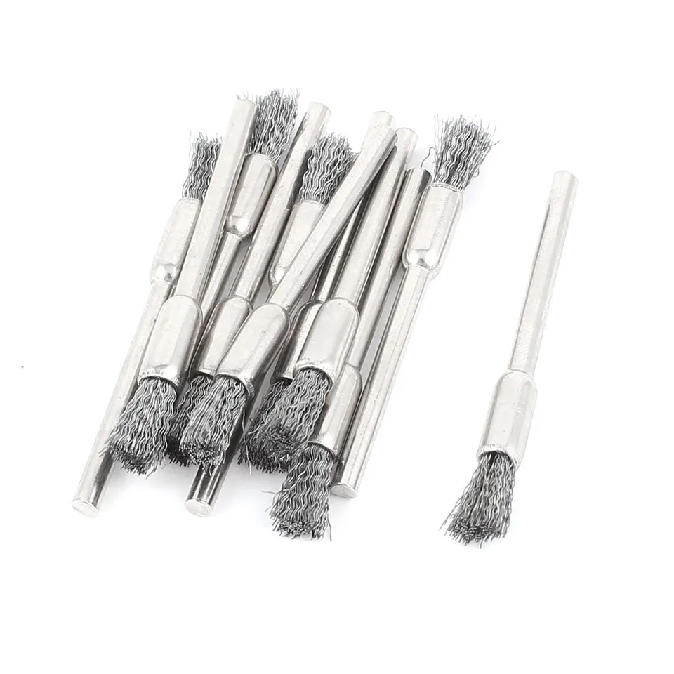 sourcingmap Brosse Polissage Métal Tige 3mm Grise 11pcs