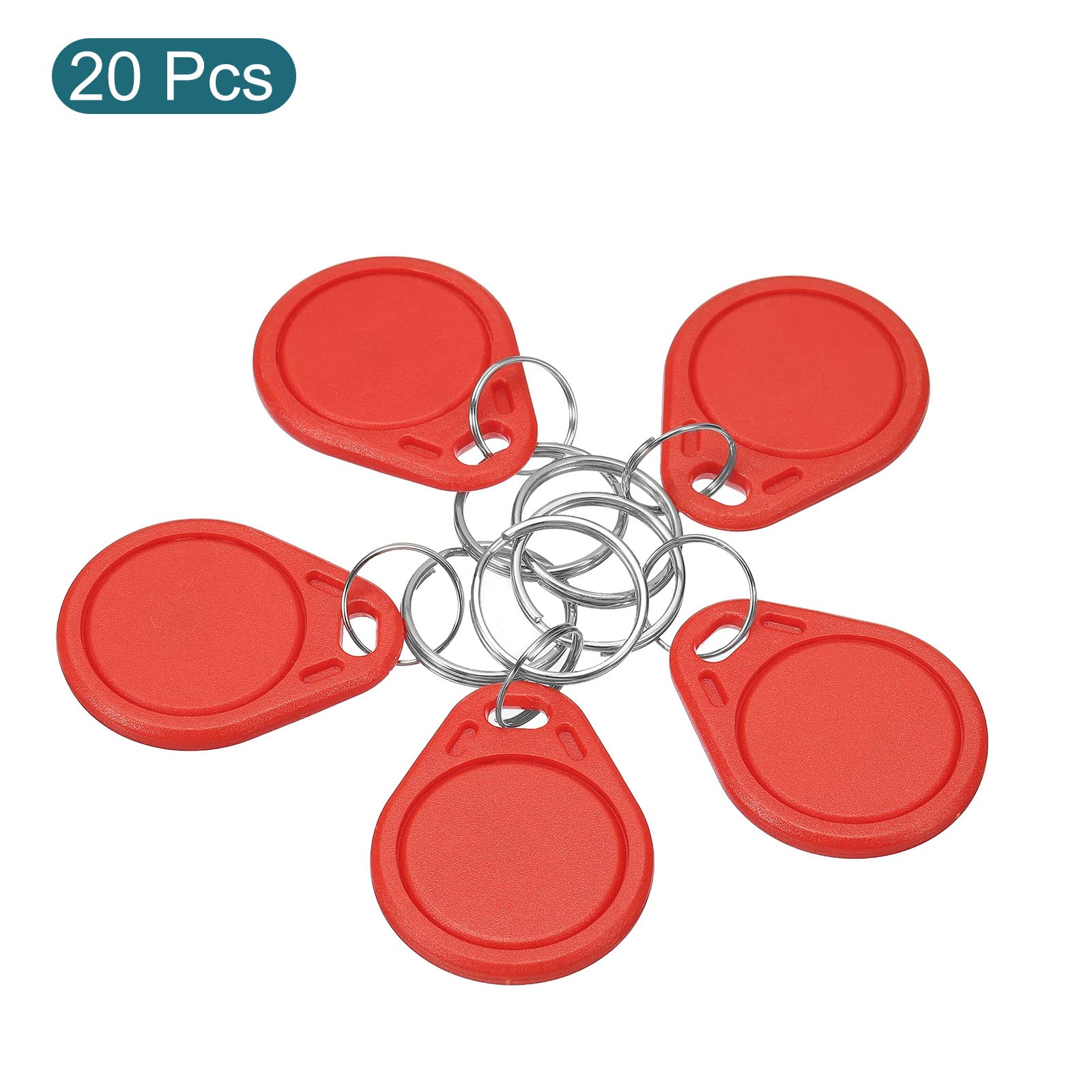 sourcing map porte-clés RFID UID 13,56 MHz rouge lot 20