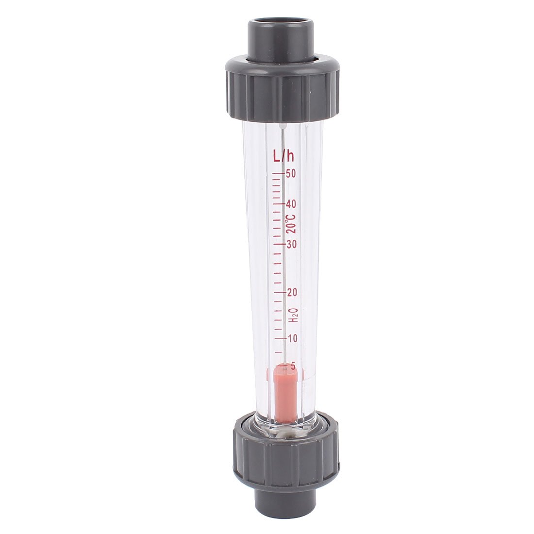 Sourcingmap débitmètre eau 5-50L/h tube verre connecteur mâle