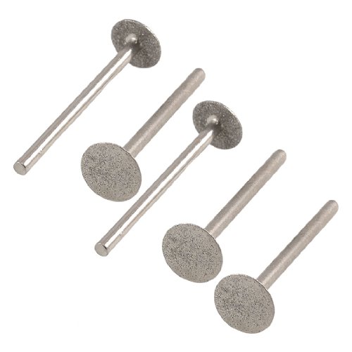 sourcingmap meule diamantée plate 12 mm tige 3 mm lot 5