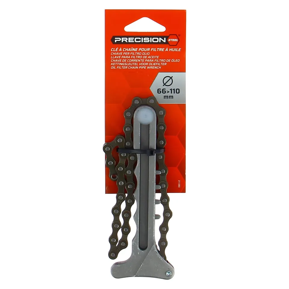 PRECISION STEEL Outils de vidange clé à chaîne filtre à huile ajustable