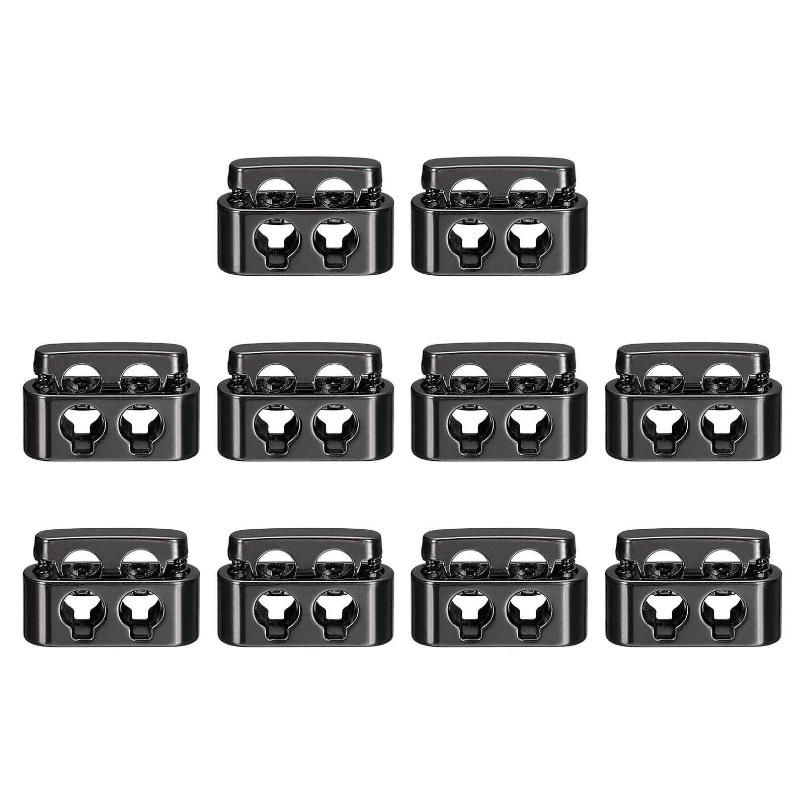 Sourcingmap Arrêt Cordon Métal Noir 19,6x12,5mm Lot 10