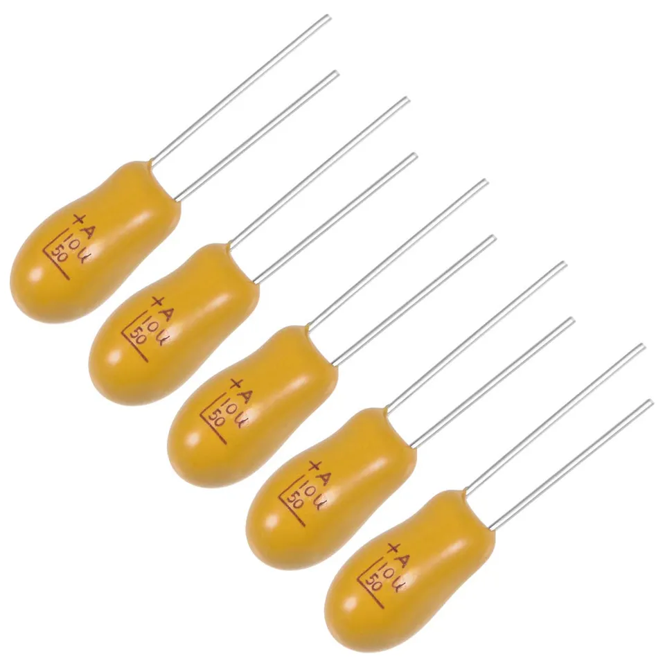 Sourcingmap Industrial 10uF 50V condensateur tantale 5 pcs jaune
