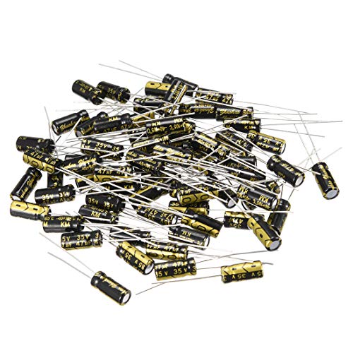sourcing map condensateur électrolytique 47uF 35V 80 pièces 5x11mm