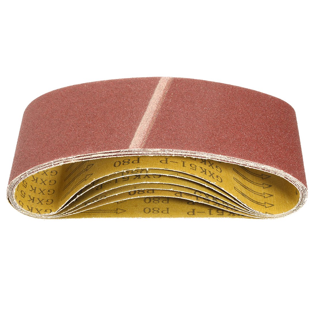 sourcingmap bande abrasive 4x24 80 grains lot 6 oxyde aluminium