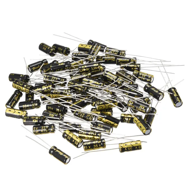 sourcing map condensateur électrolytique 47uF 35V 80 pièces 5x11mm