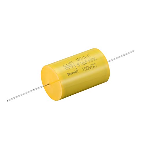 sourcing map 8.2uF 100V condensateur film axial jaune