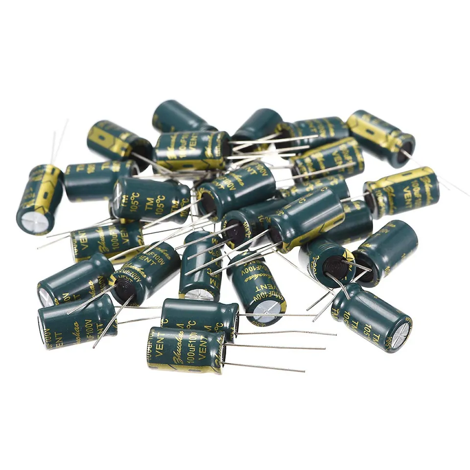 sourcing map 100uF 100V condensateur 30 pcs 10x17mm 105°C