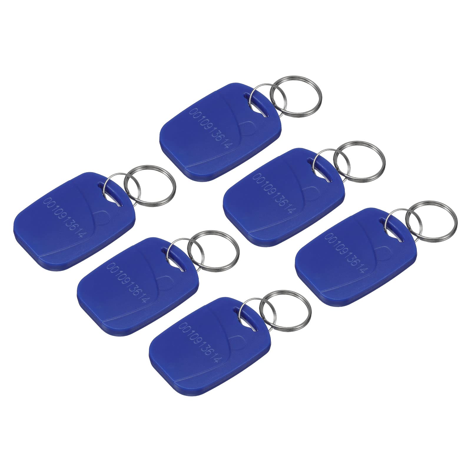 Sourcing Map Electronics porte-clés RFID double fréquence bleu lot de 6