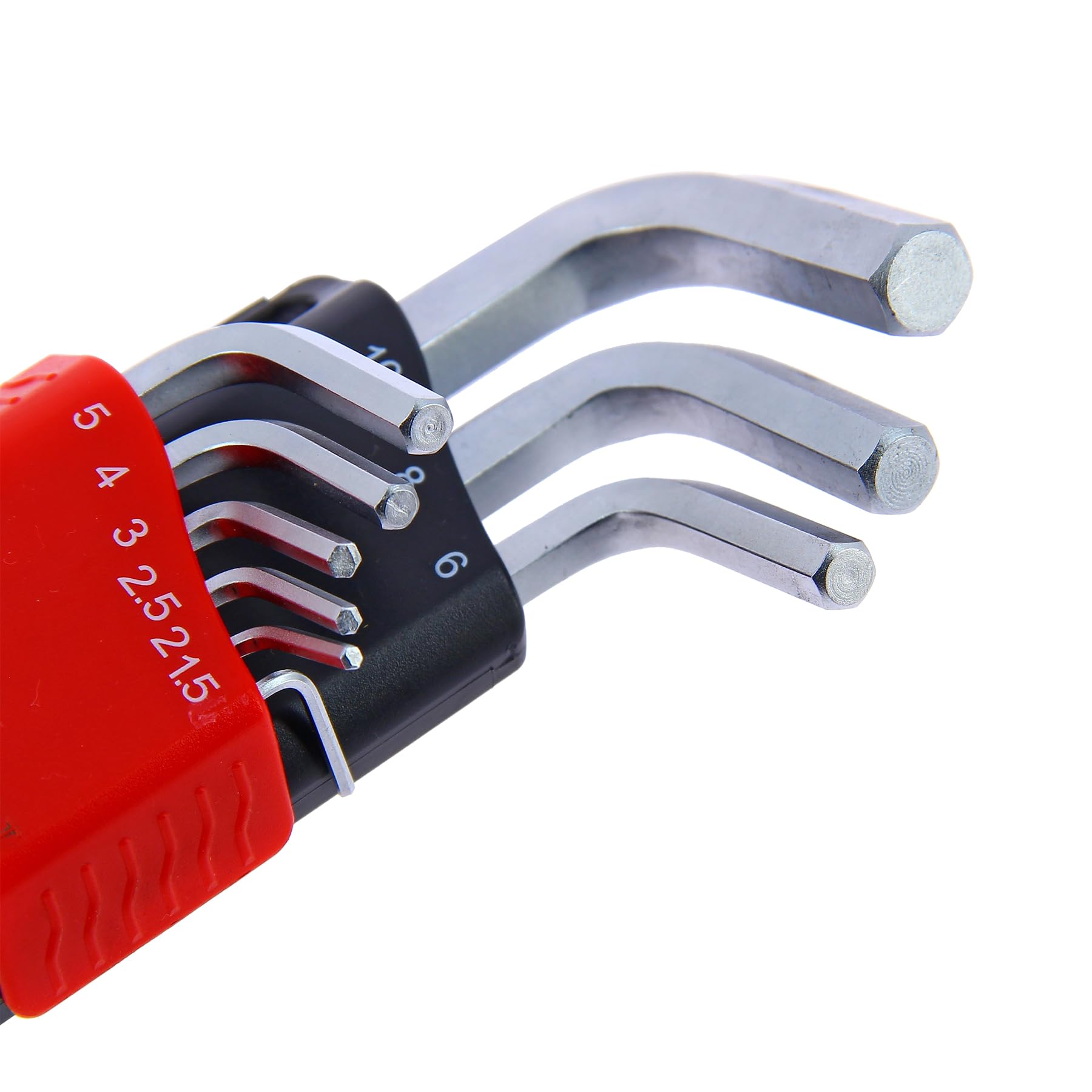 PRECISION STEEL Jeu 9 clés allen 6 pans 1,5-10 mm sphériques
