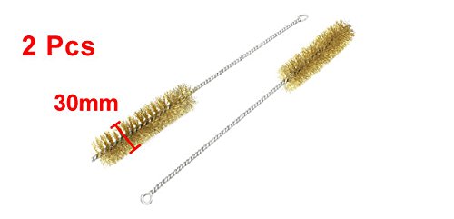 sourcingmap Industrial brosse tube laiton 30mm 30cm lot 2