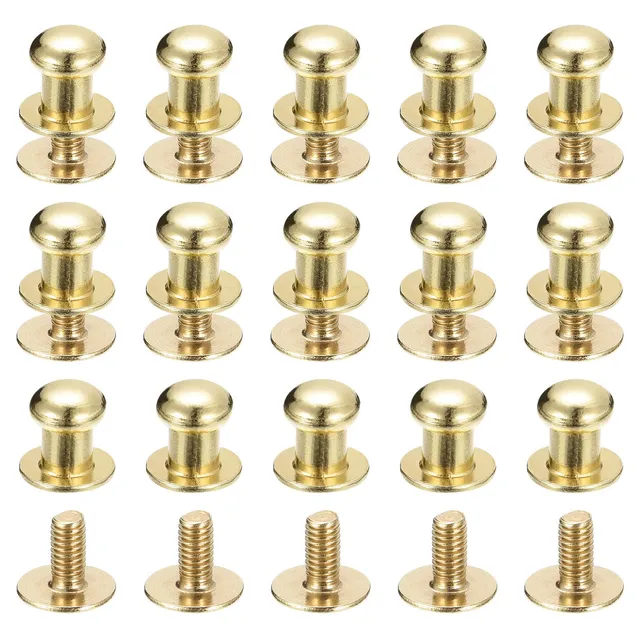 Sourcing Map Home & Garden rivet vis bille 6mm doré 15 pcs