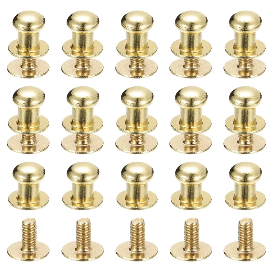 Sourcing Map Home & Garden rivet vis bille 6mm doré 15 pcs
