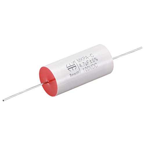 sourcing map Industrial condensateur film 4,7uF 100V axial 1pc