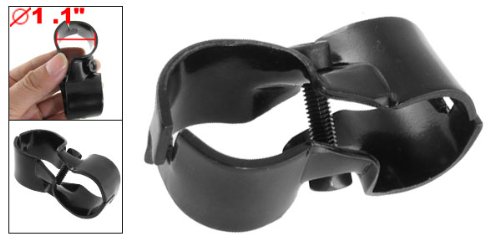 SOURCINGMAP Industrial Collier Tuyau Métal Noir Double Port 28mm
