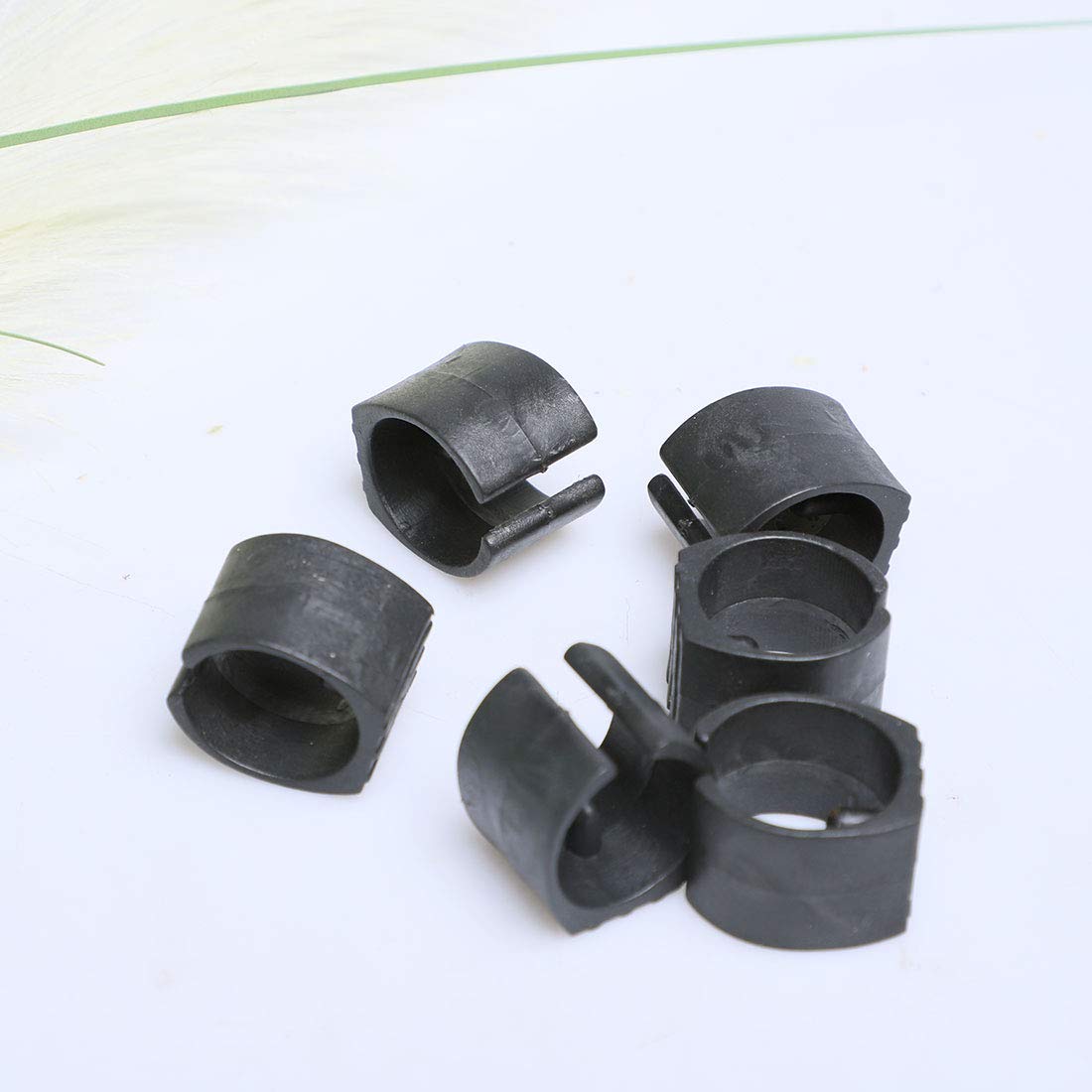 Sourcing Map patin chaise tube rond noir 20 mm 10 pcs