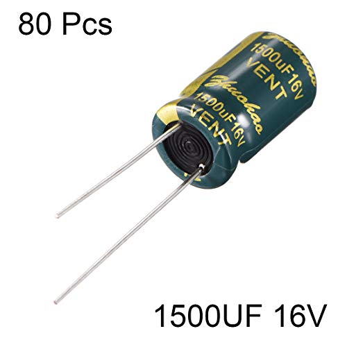sourcing map Industrial condensateur alu 1500UF 16V lot 80 105°C