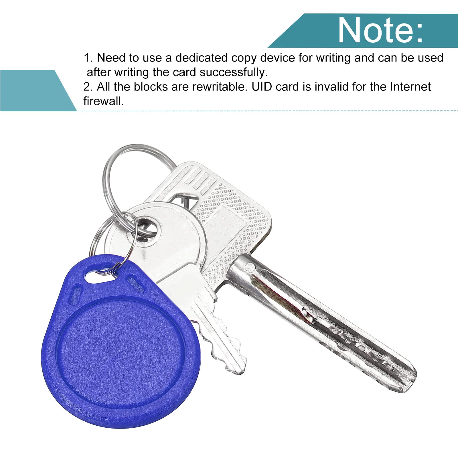 sourcing map UID porte-cles RFID 13,56 MHz bleu x5 copiable
