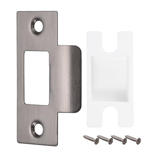 SOURCINGMAP Plaque Frappe Porte Inox 70x40mm Grise + Vis