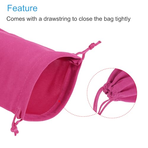 sourcing map pochette microfibre rose rouge 30x20cm lot 2