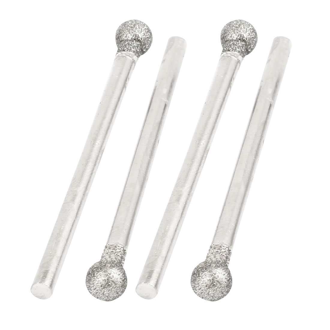 sourcing map fraise diamant sphérique 4mm tige 2.35mm lot 4