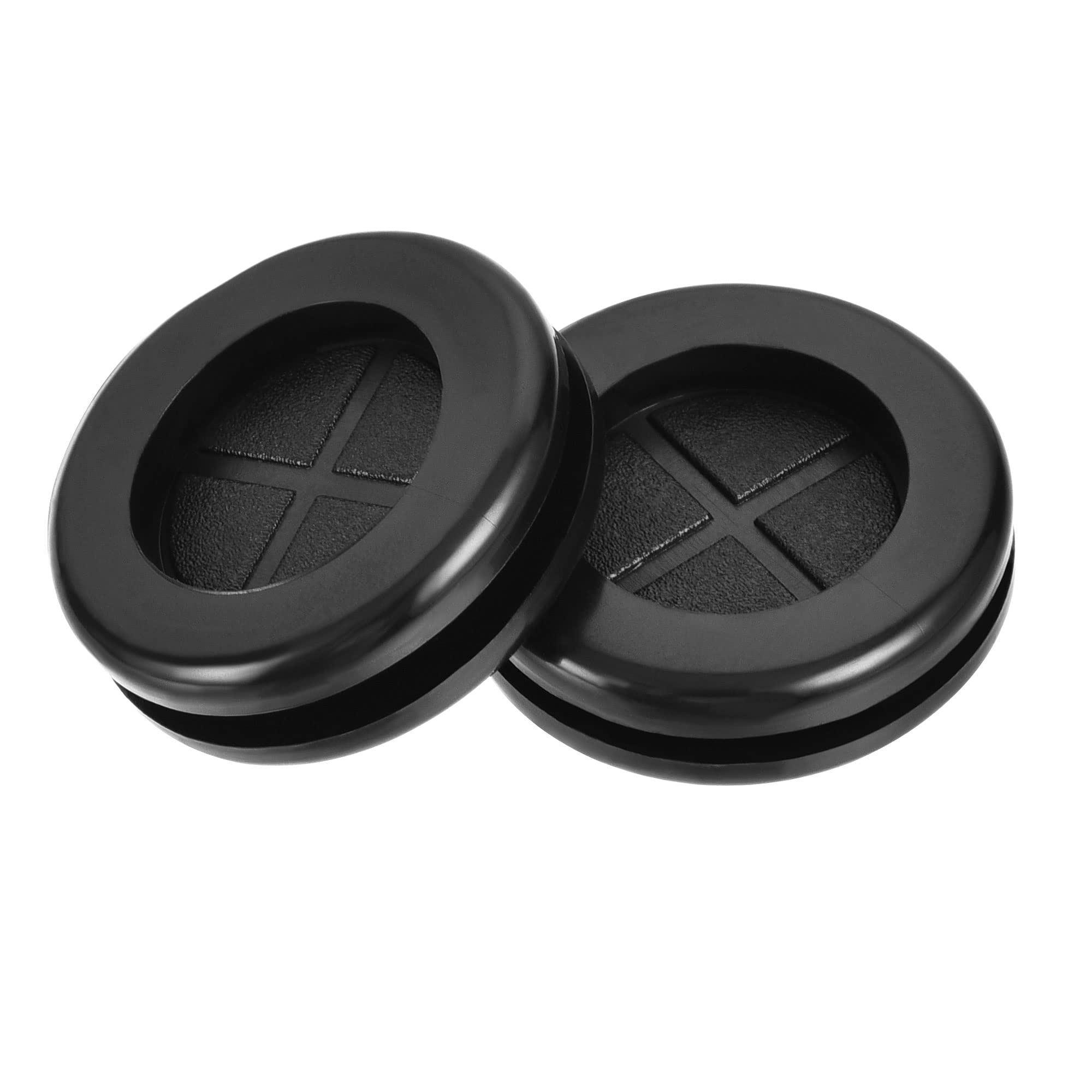 sourcing map 50mm passe-fil caoutchouc rond noir lot 4